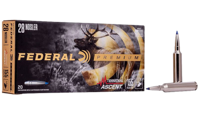 Federal P28NTA1 Premium  28Nosler 155gr Terminal Ascent 20 Per Box/10 Case