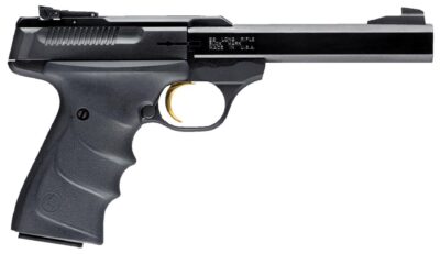 Browning 051407490 Buck Mark Standard *CA Compliant 22 LR 10+1 5.50" Slab Side Barrel, Matte Black Serrated Steel Slide & Aluminum Frame, Black Overmolded Grips