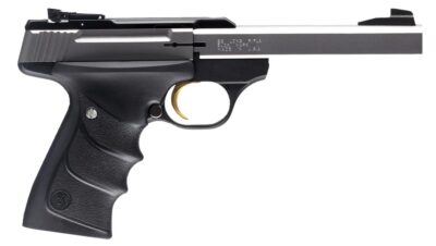 Browning 051409490 Buck Mark Standard *CA Compliant 22 LR 10+1 5.50" Slab Side Barrel, Stainless Serrated SS Slide, Matte Black Aluminum Frame, Finger Grooved Black Ultragrip RX Grip