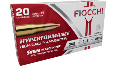 Fiocchi 308MKB Hyperformance Compete 308Win 168gr Sierra MatchKing BTHP 20 Per Box/10 Case