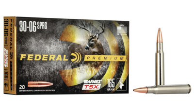 Federal P3006AF Premium  30-06Springfield 165gr Barnes TSX 20 Per Box/10 Case