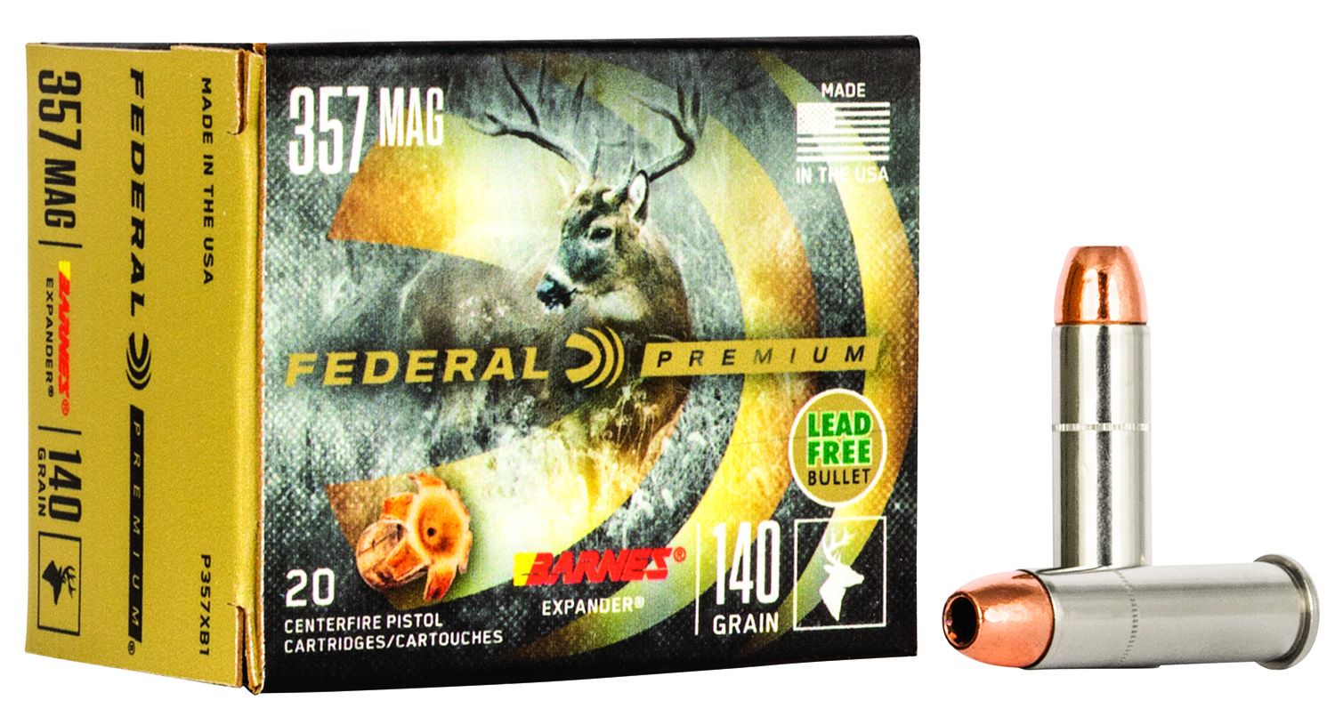 Federal P357XB1 Premium 357Mag 140gr Barnes Expander BRX 20 Per Box/10 Case