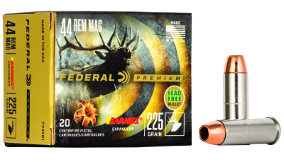 Federal P44XB1 Premium  44RemMag 225gr Barnes Expander BRX 20 Per Box/10 Case