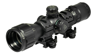 UTG SCP-M392AOLW BugBuster  Black Hardcoat Anodized 3-9x32mm 1" Tube Illuminated Red/Green Mil-Dot Reticle