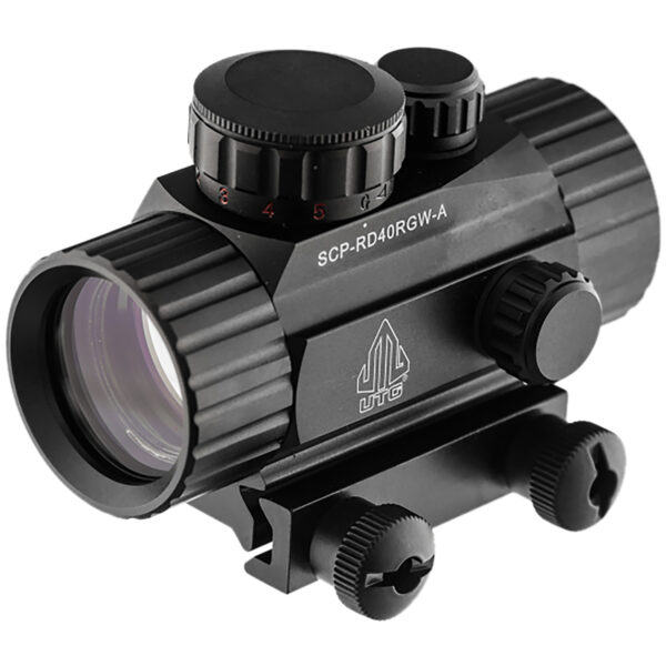 UTG SCPRD40RGWA 3.8" ITA Red/Green CQB Dot Sight  Black Anodized 1 x 38 mm 4 MOA  Red/Green CQB Dot