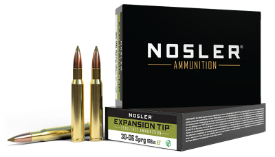 Nosler 40036 E-Tip  30-06Springfield 168gr E Tip Lead Free 20 Per Box/10 Case