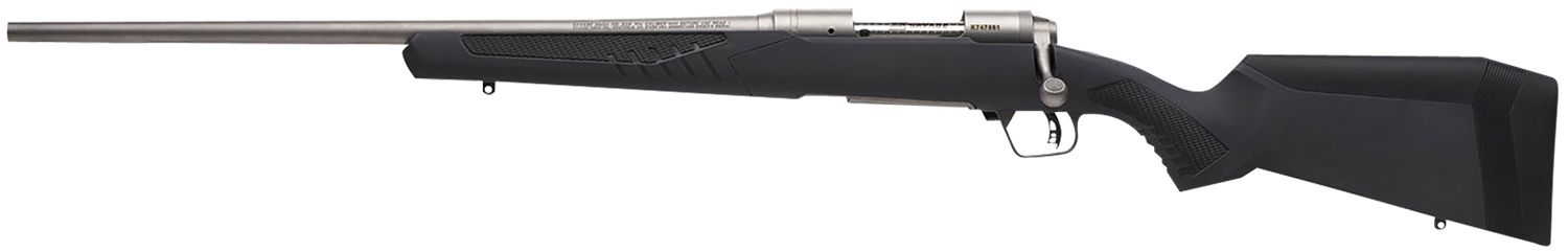 Savage Arms 57059 110 Storm 300 Win Mag 3+1 24", Matte Stainless Metal, Gray Fixed AccuStock with Accufit, Left Hand