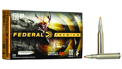 Federal P270TT1 Premium  270Win 130gr Trophy Bonded Tip 20 Per Box/10 Case