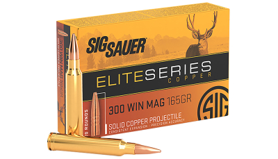 Sig Sauer E3WMH120 Elite Copper Hunting  300WinMag 165gr Copper Solid 20 Per Box/10 Case