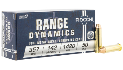 Fiocchi 357F Range Dynamics 357Mag 142gr Full Metal Jacket Truncated Cone 50 Per Box/20 Case