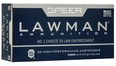 Speer 53919 Lawman  357Sig 125gr Total Metal Jacket Flat Nose 50 Per Box/20 Case
