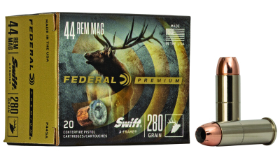 Federal P44SA Premium  44RemMag 280gr Swift A Frame 20 Per Box/10 Case