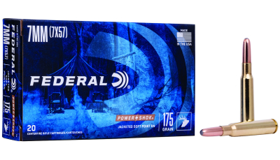 Federal 7A Power-Shok  7mmMauser 175gr Jacketed Soft Point 20 Per Box/10 Case