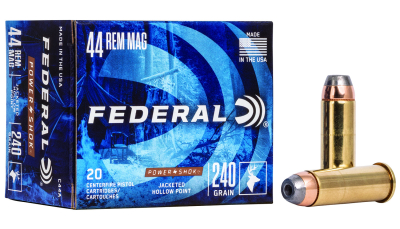 Federal C44A Power-Shok Handgun 44RemMag 240gr Jacketed Hollow Point 20 Per Box/25 Case