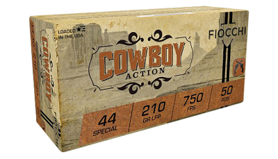 Fiocchi 44SCA Cowboy Action  44S&WSpl 210gr Lead Flat Point 50 Per Box/10 Case