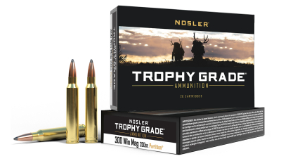 Nosler 60069 Trophy Grade  300WinMag 200gr Nosler Spitzer Partition 20 Per Box/10 Case