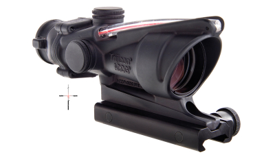 Trijicon 100233 ACOG  Black Hardcoat Anodized 4x32mm Illuminated Red Crosshair .223/5.56 BDC Reticle