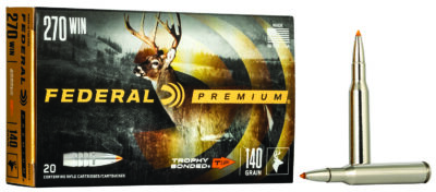 Federal P270TT3 Premium  270Win 140gr Trophy Bonded Tip 20 Per Box/10 Case