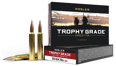 Nosler 60129 Trophy Grade Long-Range 300RUM 210gr Nosler Spitzer AccuBond Long Range 20 Per Box/10 Case