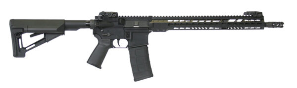 ArmaLite M15TAC16 M-15 Tactical 5.56x45mm NATO 30+1 16" Barrel, Black Hard Coat Anodized Receiver,  Adjustable Magpul STR Collapsible Stock, Magpul MBUS Front & Rear Sights, Flash Hider, Optics Ready