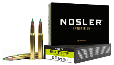 Nosler 40068 Ballistic Tip  30-06Springfield 125gr Spitzer Ballistic Tip 20 Per Box/10 Case
