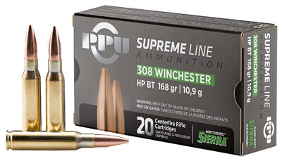 PPU SUPREME 308WIN 168GR HPBT 20/200