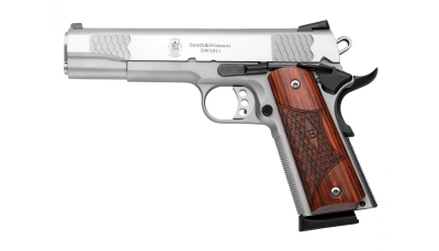 SMITH AND WESSON SW1911 45ACP 5" SS/WD E-SERIES
