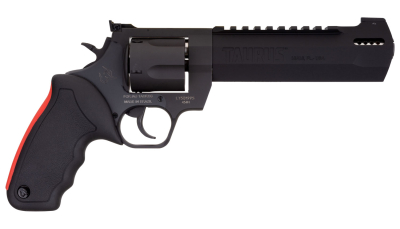 Taurus 2454061RH Raging Hunter  454 Casull 5rd 6.75" Matte Black Oxide Steel Black Rubber with Integrated Red Cushion Insert Grip