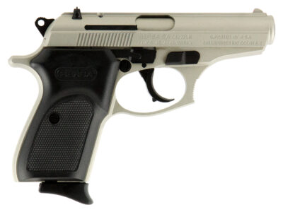 Bersa T22NKL Thunder  Micro-Compact Frame 22 LR 10+1 3.50" Nickel Steel Barrel, Nickel Cerakote Serrated Slide & Aluminum Frame w/Beavertail Black Textured Polymer Grip
