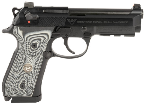 Wilson Combat BER-92CT-9 92G Centurion 9mm Luger 17+1(2)/20+1(1) 4.25", Black, Aluminum Pic. Rail Frame, Gray/Black G10 Grips, Tritium Combat Sight