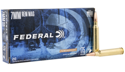 Federal 7RB Power-Shok  7mmRemMag 175gr Jacketed Soft Point 20 Per Box/10 Case