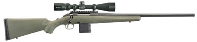 Ruger 26953 American Predator Full Size 6.5 Creedmoor 3+1 22" Matte Black Threaded Barrel, Matte Black Picatinny Rail Steel Receiver, Moss Green Fixed Synthetic Stock, Vortex Crossfire II 4-12x44mm