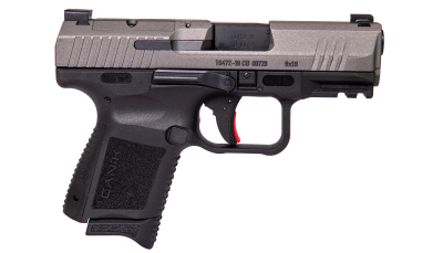Canik HG5610TN TP9 Elite Subcompact 9mm Luger 3.60" 15+1,12+1 Black Frame with with Optic Cut Tungsten Gray Cerakote Steel Slide, Interchangeable Backstrap Grip & Picatinny Rail