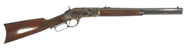 Cimarron CA2011G35 1873 Saddle Full Size 45 Colt (LC) 10+1, 18" Blued Octagon Steel Barrel, Color Case Hardened Steel Receiver, Checkered Walnut Stock, Right Hand