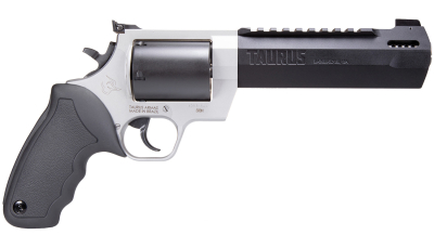 Taurus 2500065RH Raging Hunter  Large Frame 500 S&W Mag 5rd 6.75" Matte Black Ported/Target Crown Barrel, Matte Black Oxide Cylinder, Matte Stainless Stainless Steel Frame, Black Rubber Grip