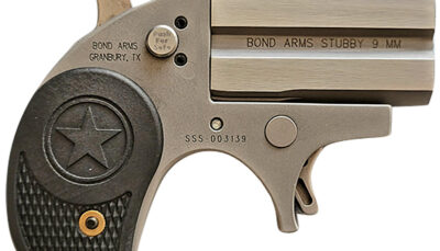 Bond Arms BASTB Stubby 380 ACP 2rd Shot 2.20" Matte Stainless Steel Frame Black Textured Polymer Grips