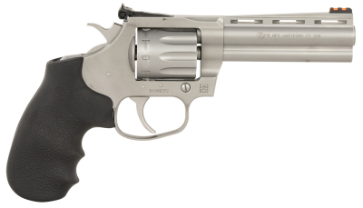 Colt Mfg KCOBRA22-SM4RFO King Cobra Target 22 LR 6 Shot 4.25" Matte Stainless Steel Vent Rib Barrel, Matte Stainless Stainless Steel Frame & Cylinder, Black Hogue Overmolded Grip, Exposed Hammer