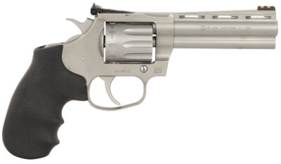 Colt Mfg KCOBRA22-SM4RFO King Cobra Target 22 LR 6 Shot 4.25" Matte Stainless Steel Vent Rib Barrel, Matte Stainless Stainless Steel Frame & Cylinder, Black Hogue Overmolded Grip, Exposed Hammer