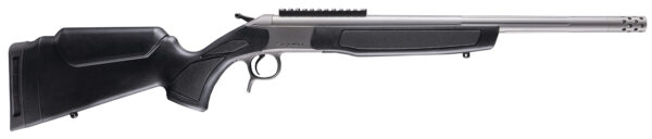 CVA HR4439S Scout Takedown 35 Whelen 1rd 22" Stainless Fluted Threaded Barrel, Stainless Steel Receiver w/Picatinny Rail, Adj Comb & LOP Black Synthetic Stock