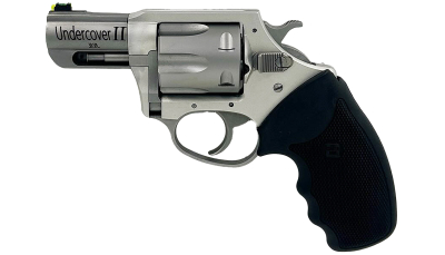 Charter Arms 53620 Undercover II Large 38 Special, 6 Shot 2.20" Matte Stainless Steel Barrel & Cylinder, Anodized Aluminum Frame w/Black Finger Grooved Rubber Grip, Exposed Hammer