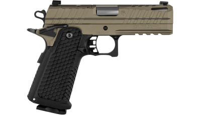 Live Free Armory LFAPF712086 Apollo 11  9mm 17+1 4.15" 416 Stainless Steel Slide Elite Flat Dark Earth Cerakote Black Polymer Grip