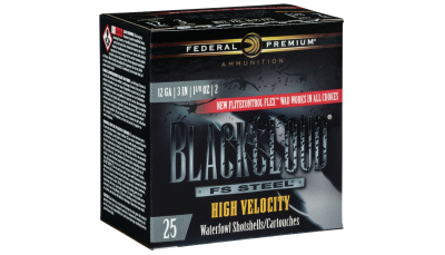 Federal PWBXH1432 Black Cloud FS High Velocity 12Gauge 3" 1 1/8oz 2Shot 25 Per Box/10 Case