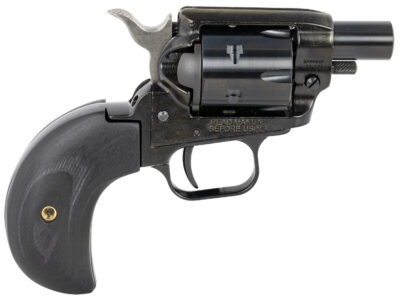 Heritage Mfg BK22B1BHBD Barkeep Boot 22 LR 6 Shot, 1.68" Black Steel Barrel, Black Oxide Zinc Alloy Frame, Black Cylinder Black Wood Grip, Hammer/Thumb Safety, Exposed Hammer
