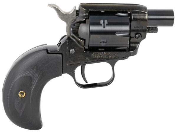 Heritage Mfg BK22B1BHBD Barkeep Boot 22 LR 6 Shot, 1.68" Black Steel Barrel, Black Oxide Zinc Alloy Frame, Black Cylinder Black Wood Grip, Hammer/Thumb Safety, Exposed Hammer