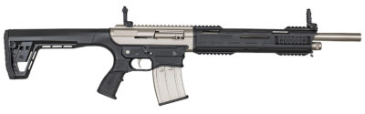 SDS Imports 21000102 TAR 12MP  12 Gauge 3" 5rd 18.50" Nickel Marine Benelli/Mobil Polymer Stock