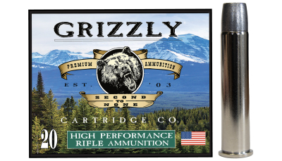 Grizzly Ammo GC45/70+P4   45-70Gov+P 405gr Bonded Flat Point 20 Per Box/10 Case