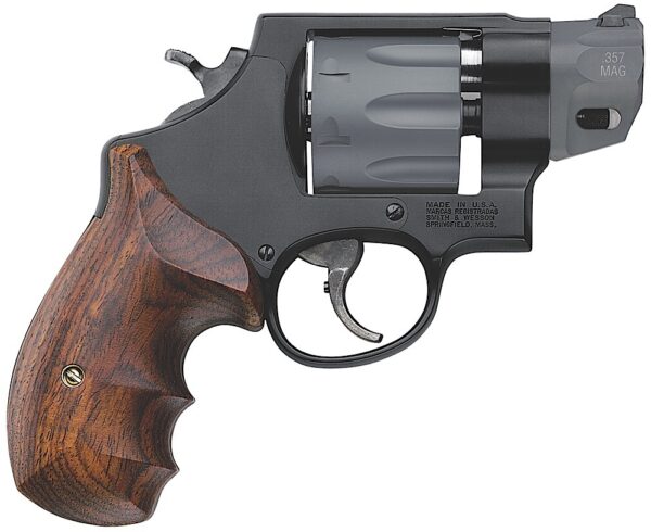 Smith & Wesson 170245 Model 327 Performance Center  357 Mag 2" Titanium/Stainless  Barrel, 8rd Titanium Cylinder,  Black Scandium Alloy N-Frame,  Wood Grip