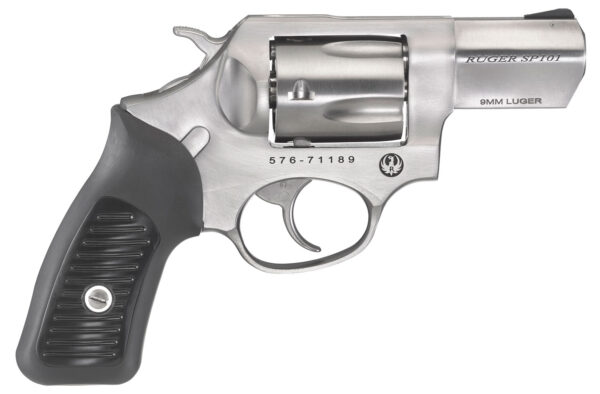 Ruger 5783 SP101  9mm Luger  2.25" Barrel 5rd Triple-Locking Cylinder, Satin Stainless Steel, Cushioned Rubber With Synthetic Insert Grip, Transfer Bar Safety