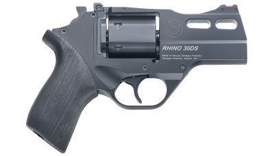 Chiappa Firearms CF340289 Rhino 30SAR *CA Compliant Small Frame 357 Mag 6 Shot, 3" Black Anodized Steel Barrel, Blued Cylinder, Black Anodized Aluminum Frame, Black Rubber Grip, Concealed Hammer