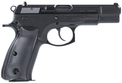 CZ-USA 91130 CZ 75 B  9mm Luger 16+1 4.60" Black Steel Barrel & Serrated Steel Slide, Black Polycoat Steel Frame w/Beavertail, Black Plastic Grip